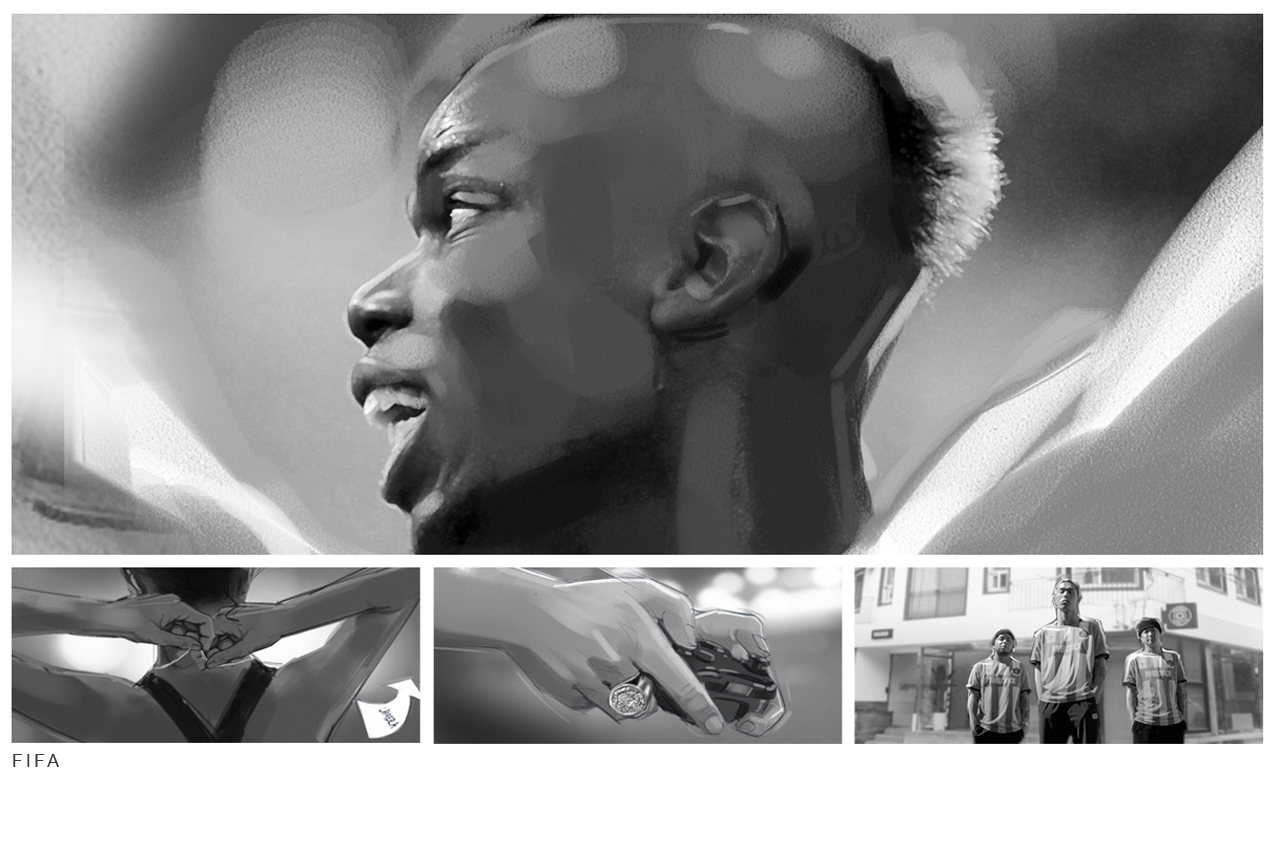 FIFA Dance - Black and White and Tone Storyboards