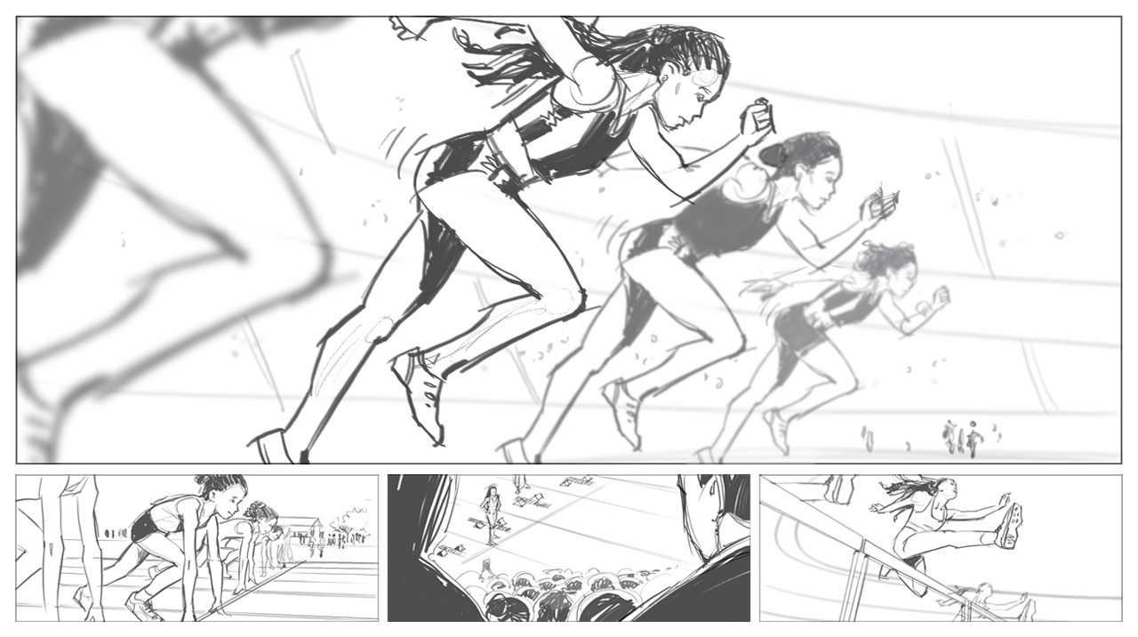 Air Canada Ticket to Dream B&W storyboard