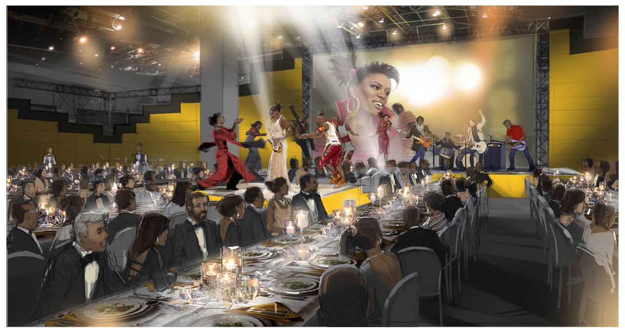 Ernst & Young plenary event concept visual for VWV Productions.