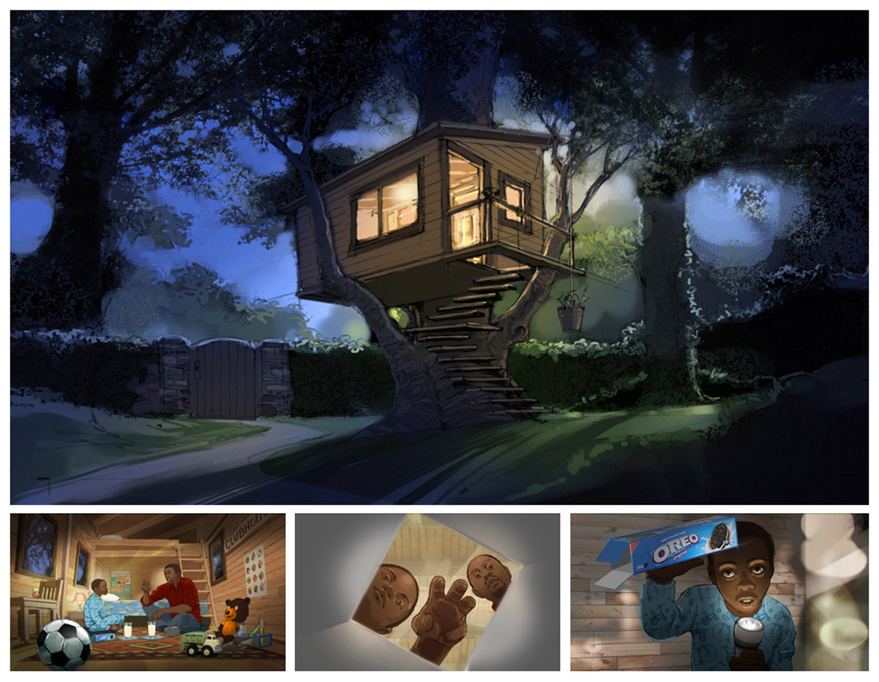 Peter Samuelsson Oreo Biscuits "Treehouse" colour storyboard DraftFCB Johannesburg