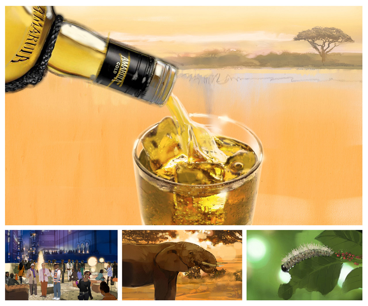 Peter Samuelsson Amarula Gold Liqueur "Marula Journey" colour storyboard FCB Cape Town