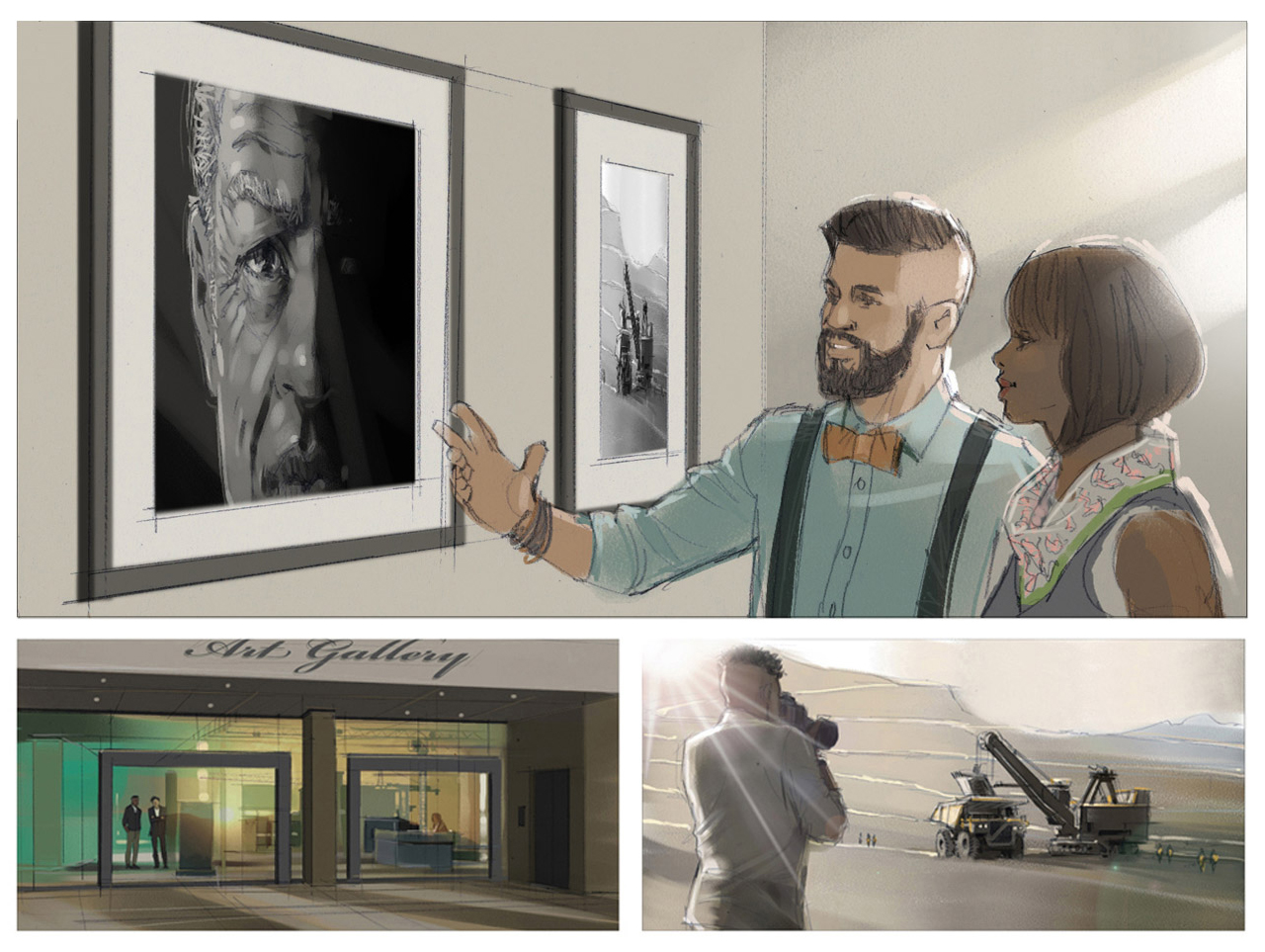 Peter Samuelsson Hennessy Cognac "Photographer" colour storyboard Joe Public United